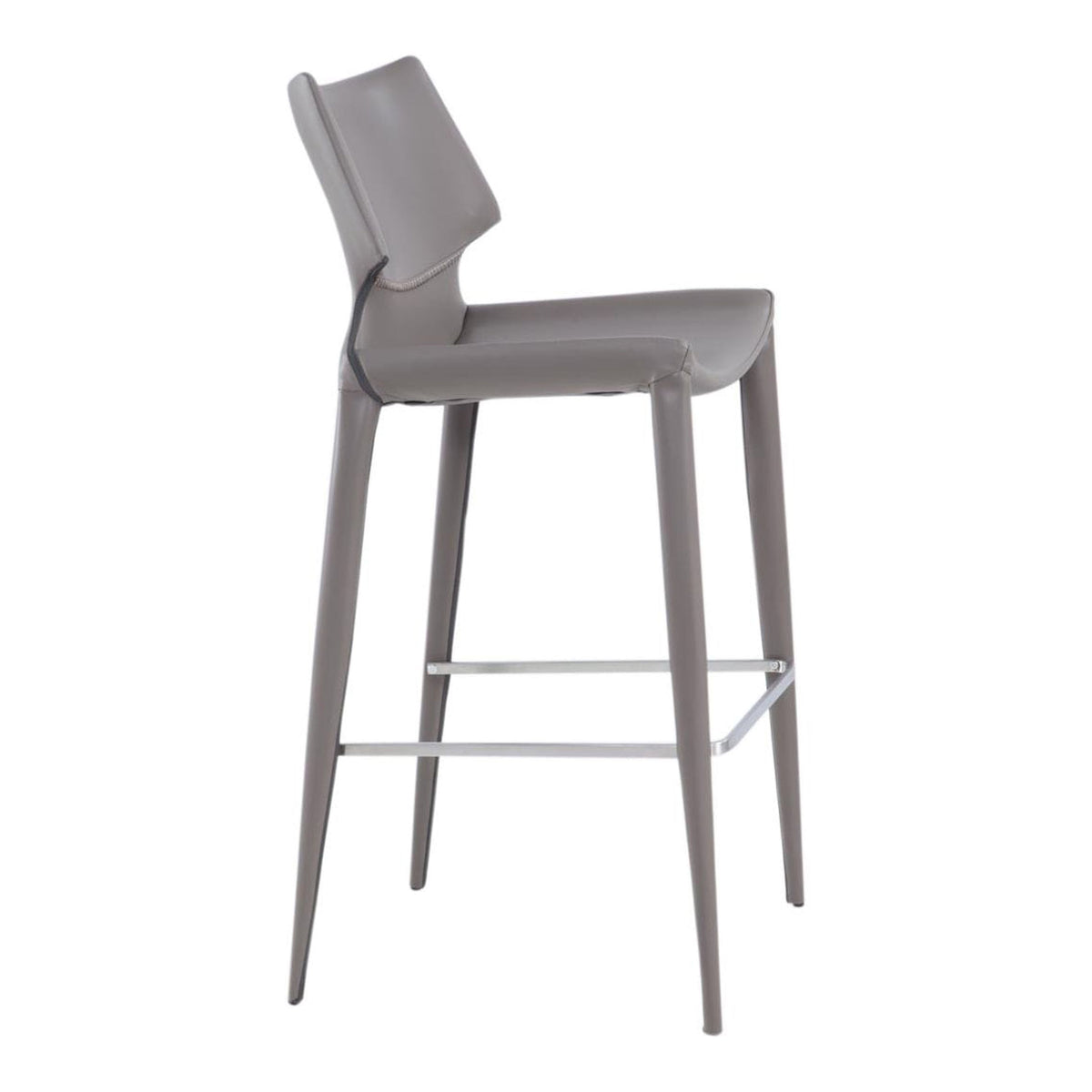 Hayes Grey Eco-Leather Bar Stool - Set of 2