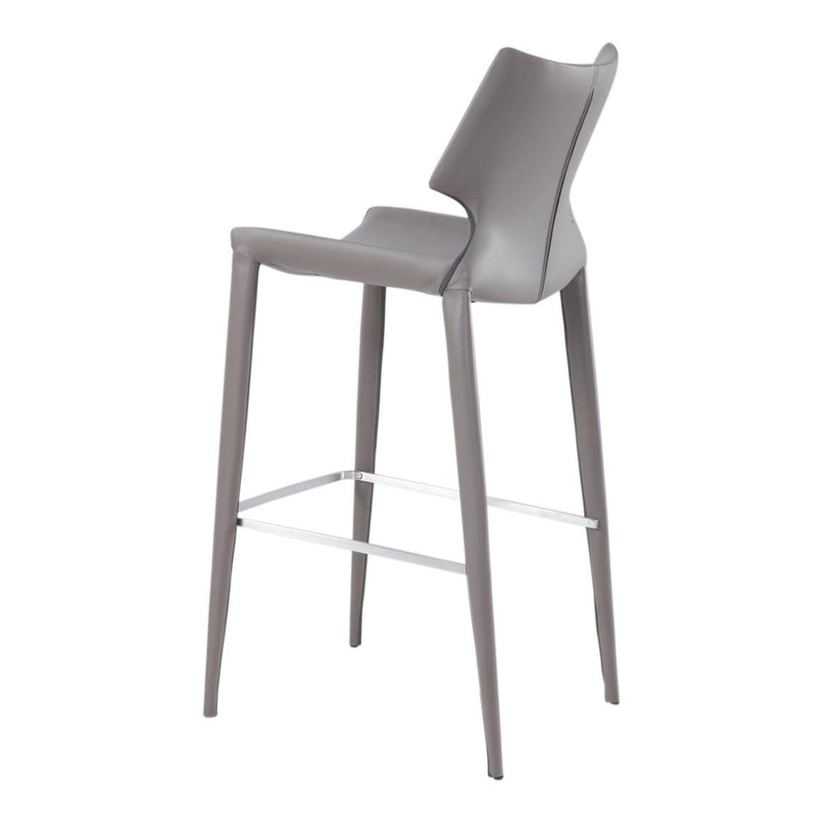 Hayes Grey Eco-Leather Bar Stool - Set of 2