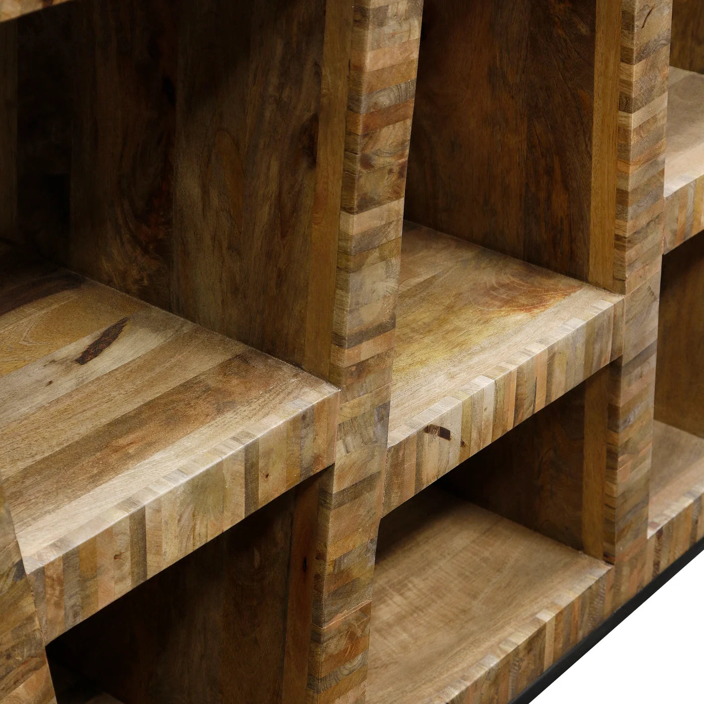 Leeds Bookcase | Dark Walnut Finish on Mango Wood with Iron Base – Stylish and Durable Storage Solution for Modern Interiors