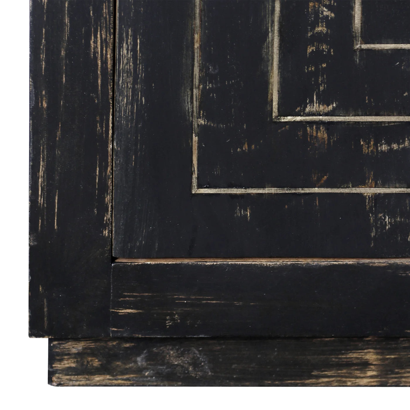 Britton Sideboard β Black Finish on Mango Wood with 6 Doors for a Bold, Modern Look