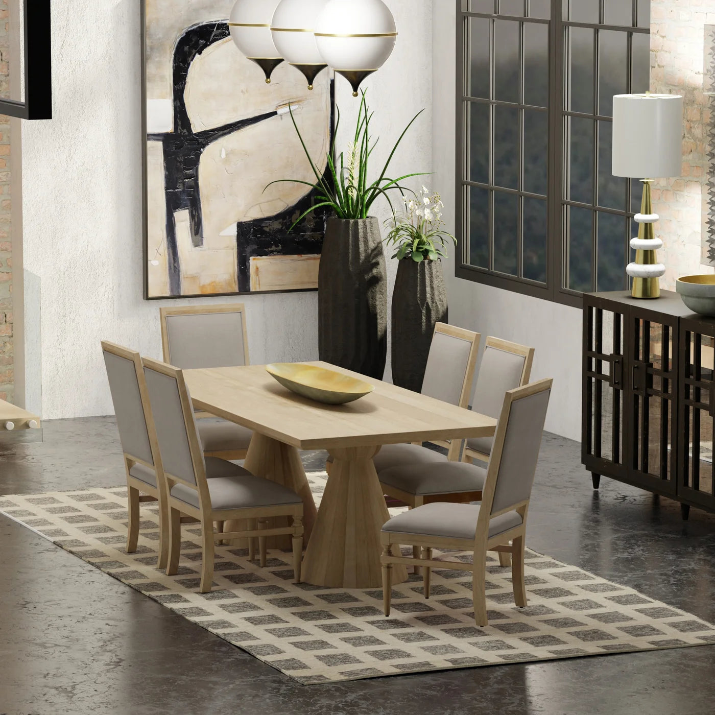 Tegan Dining Table – Blond Finish on Mango Wood for a Sleek, Modern Look