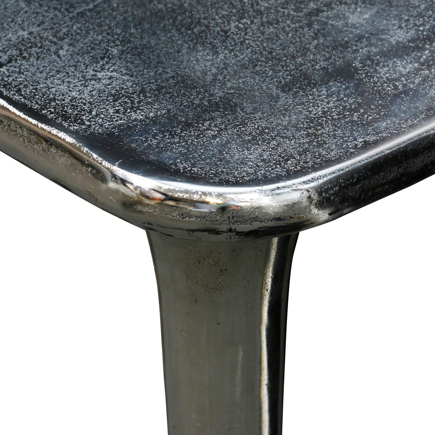 Aldis Console Table β Elegant Silver Finished Metal with Mango Wood Frame
