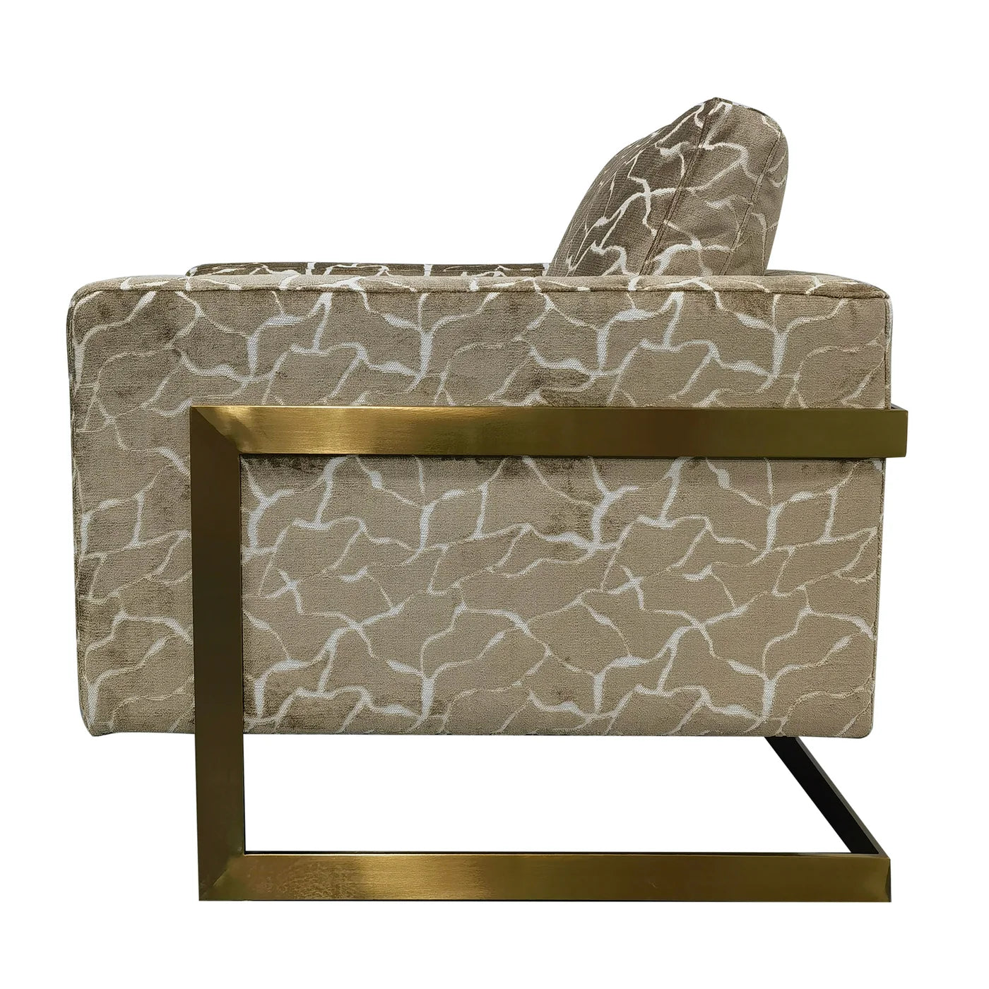 Finch Chair | Geoffrey Cobblestone Fabric on Hardwood Frame with Matte Black Metal Detail β Elegant and Modern Accent Chair for Contemporary Spaces