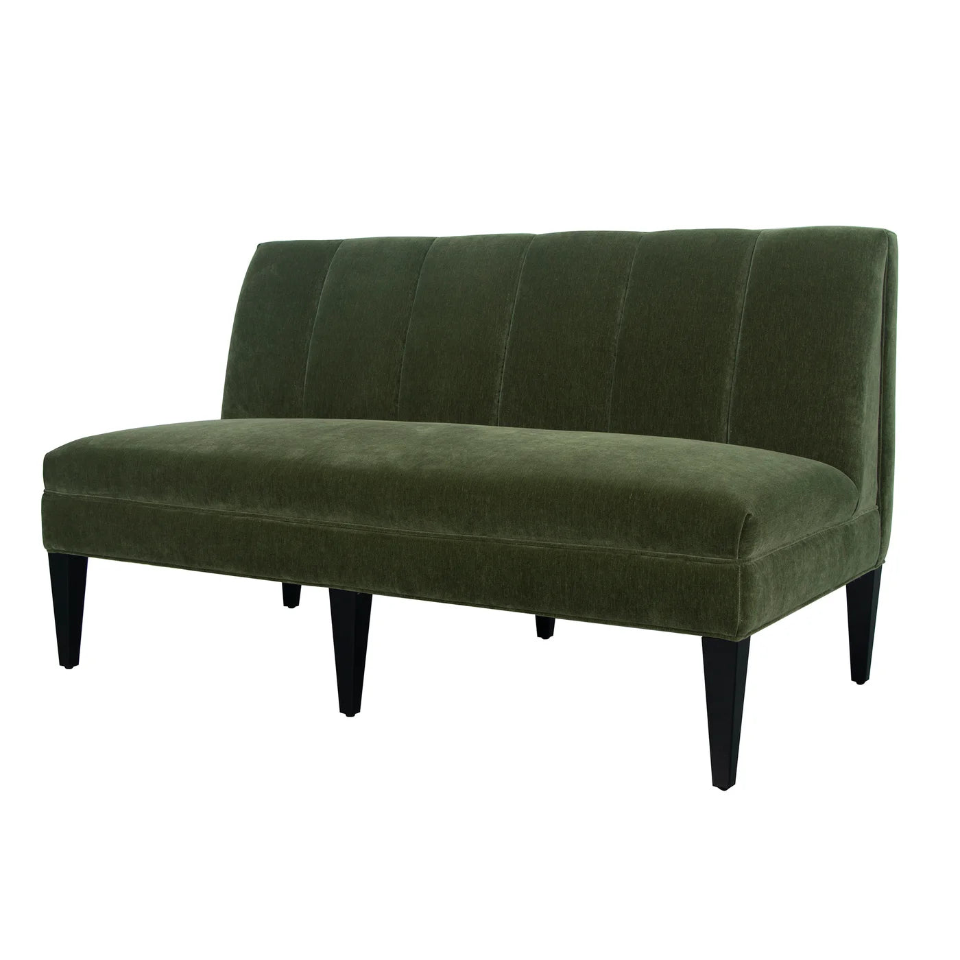 Laren Banquette | Emerald Velvet on Hardwood Frame – Luxurious and Stylish Seating for Modern Dining or Living Spaces