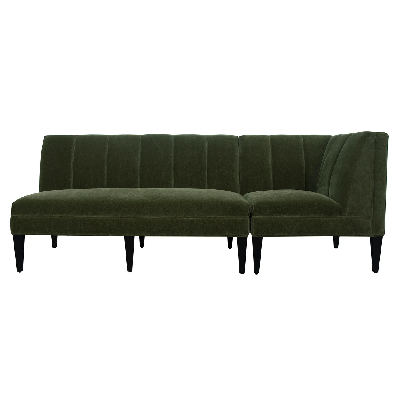 Laren Banquette | Emerald Velvet on Hardwood Frame – Luxurious and Stylish Seating for Modern Dining or Living Spaces