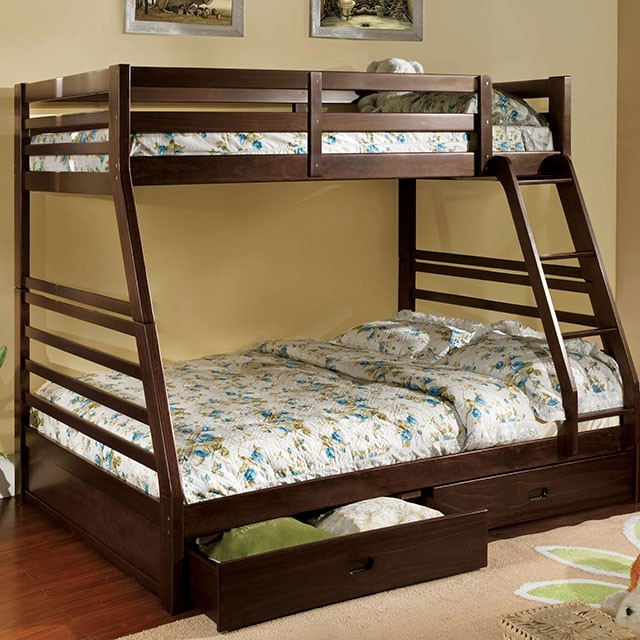 California 2 Drawer Twin Over Full Bunk Bed