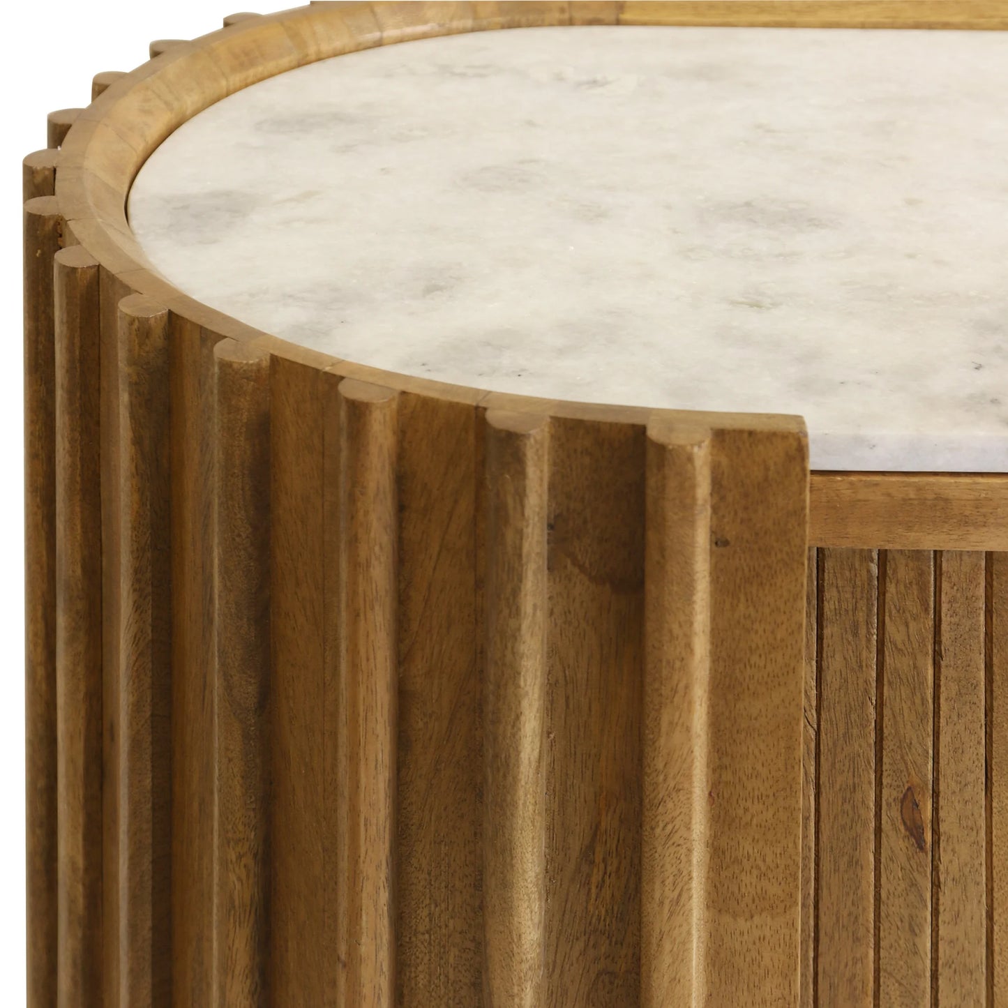 Racetrack Cabinet - Mango Wood Sideboard with Tambour Doors