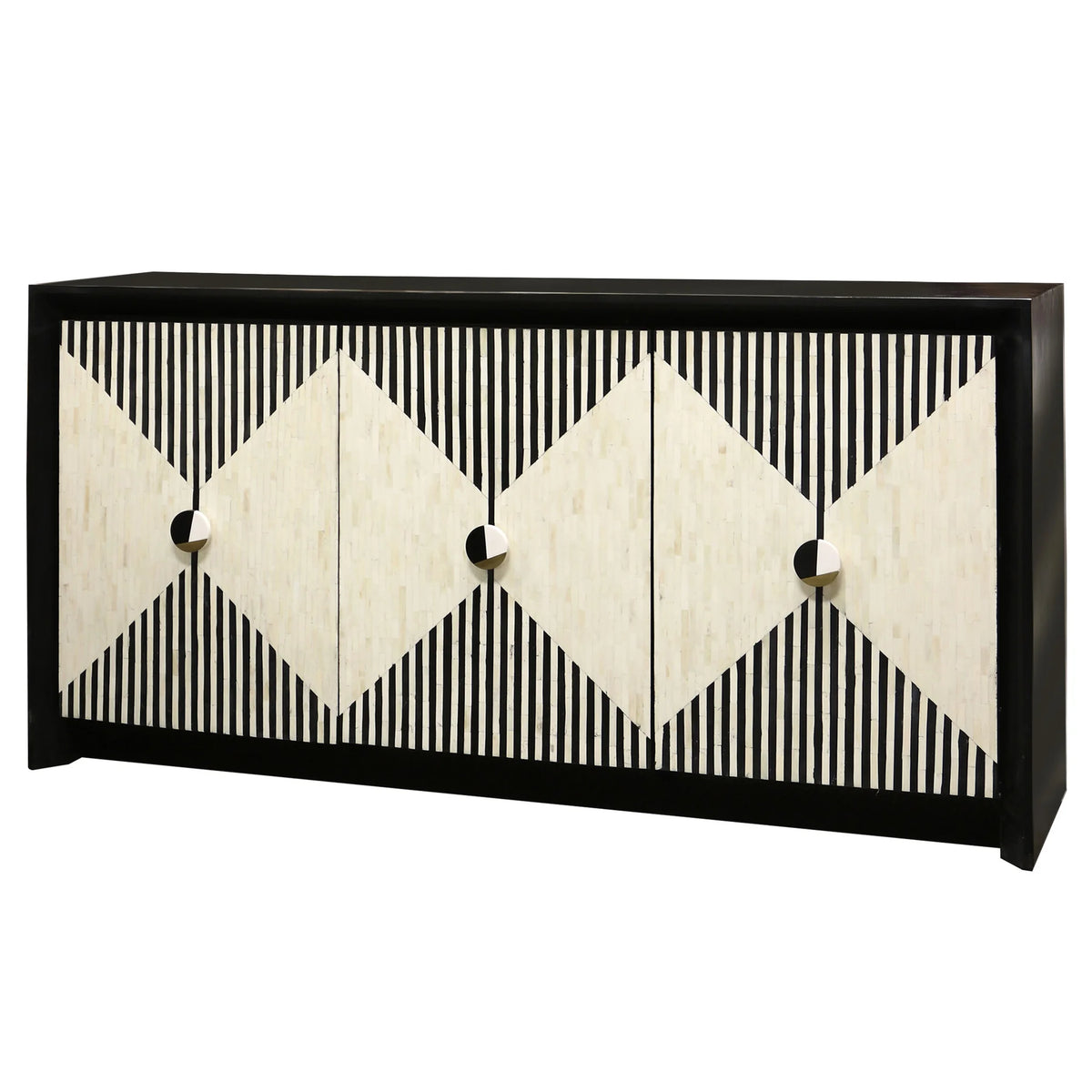 Three Door Sideboard with Capiz Shell Inlay