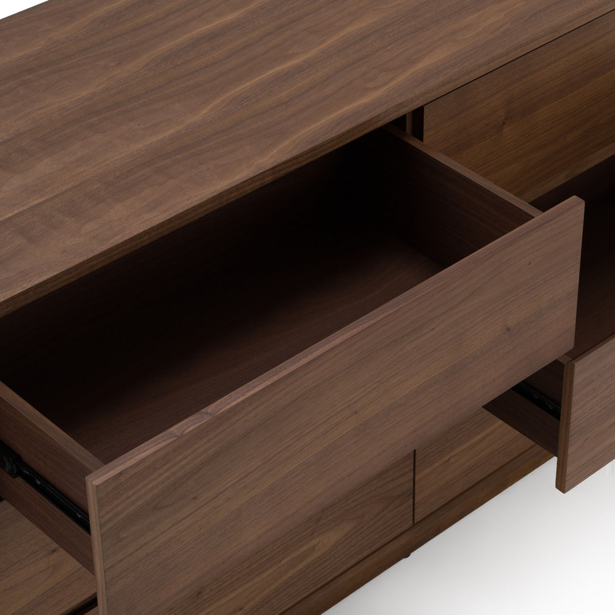 Jagger Walnut 6-Drawer Dresser with Built-in Bookshelves