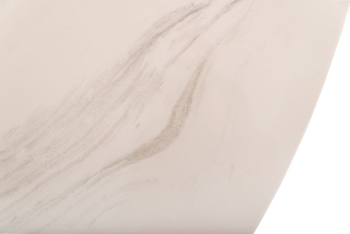 Modrest Joyce Modern Round White Cultured Marble Dining Table