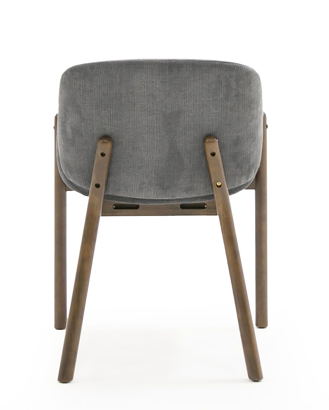 Modrest Jozy Modern Grey & Walnut Dining Chair (Set of 2)