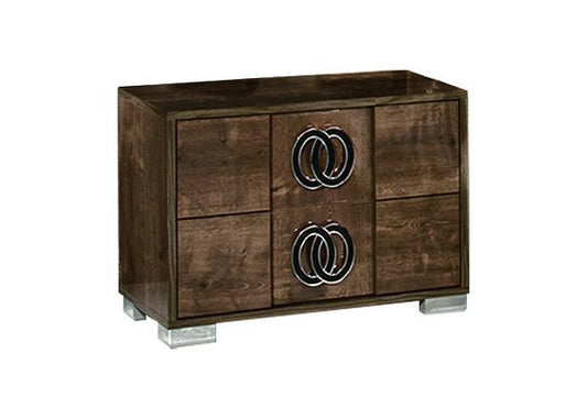 Modrest Athen Italian Modern Nightstand - Stylish Bedside Storage with High Gloss Finish