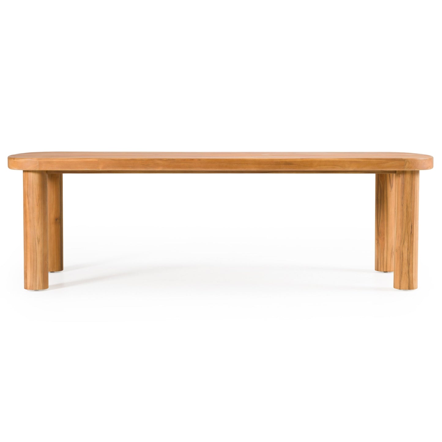 Kamari Outdoor Dining Set – Teak Wood Table with Grey Olefin Fabric Chairs