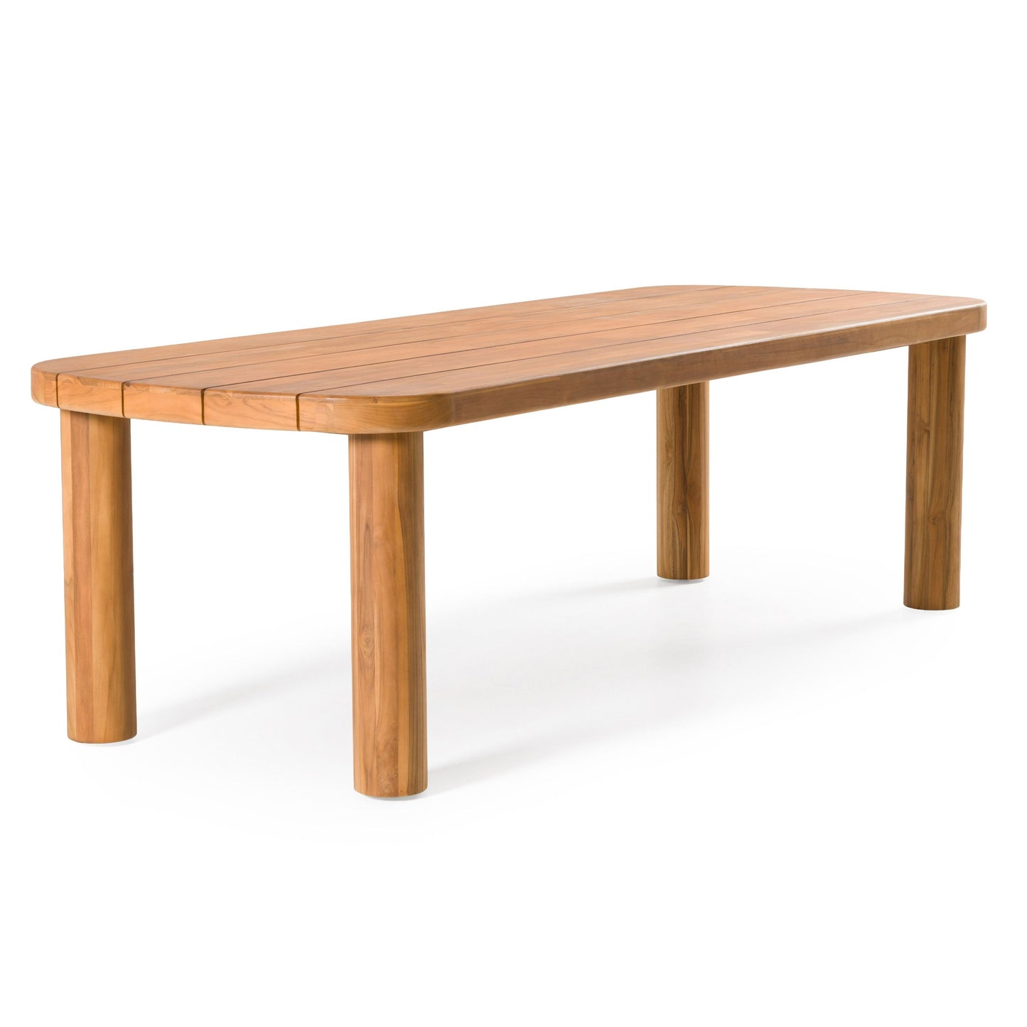 Kamari Outdoor Dining Set – Teak Wood Table with Grey Olefin Fabric Chairs