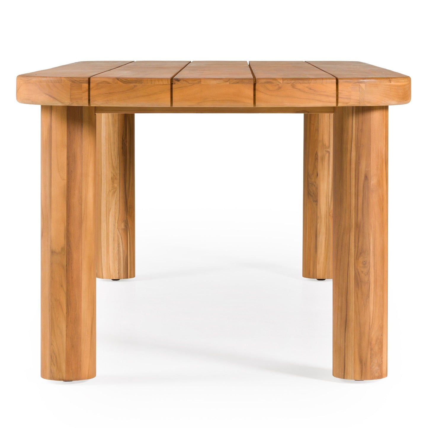 Kamari Outdoor Dining Set – Teak Wood Table with Grey Olefin Fabric Chairs