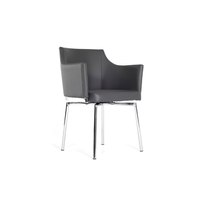 Modrest Kaweah Modern Grey Dining Chair – Sleek Design Meets Comfort