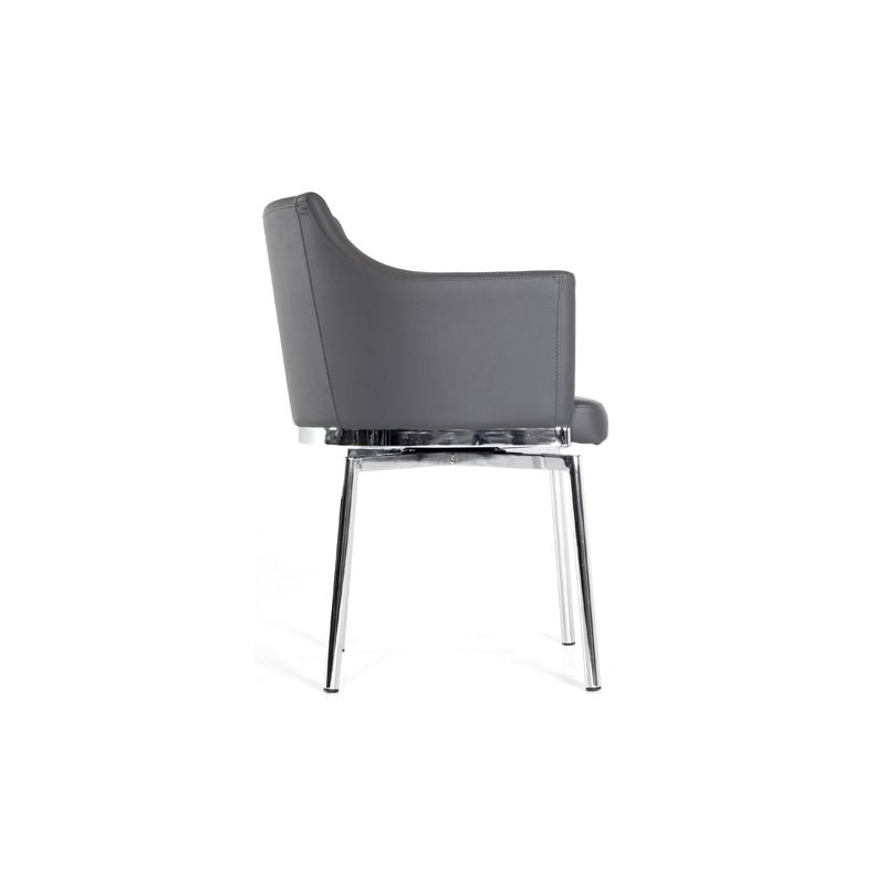 Modrest Kaweah Modern Grey Dining Chair – Sleek Design Meets Comfort