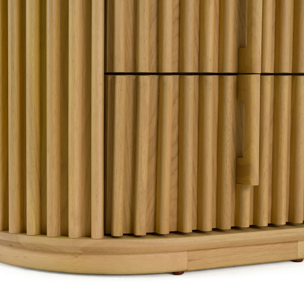Kayce Modern Natural Oak 2‑Drawer Nightstand with Wood Pulls