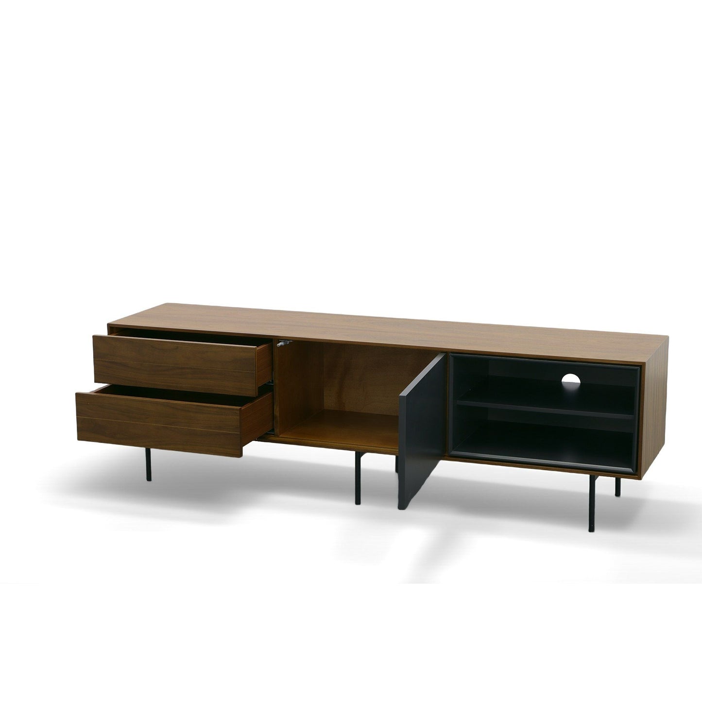 Modrest Kenny Modrest Walnut & Grey TV Stand