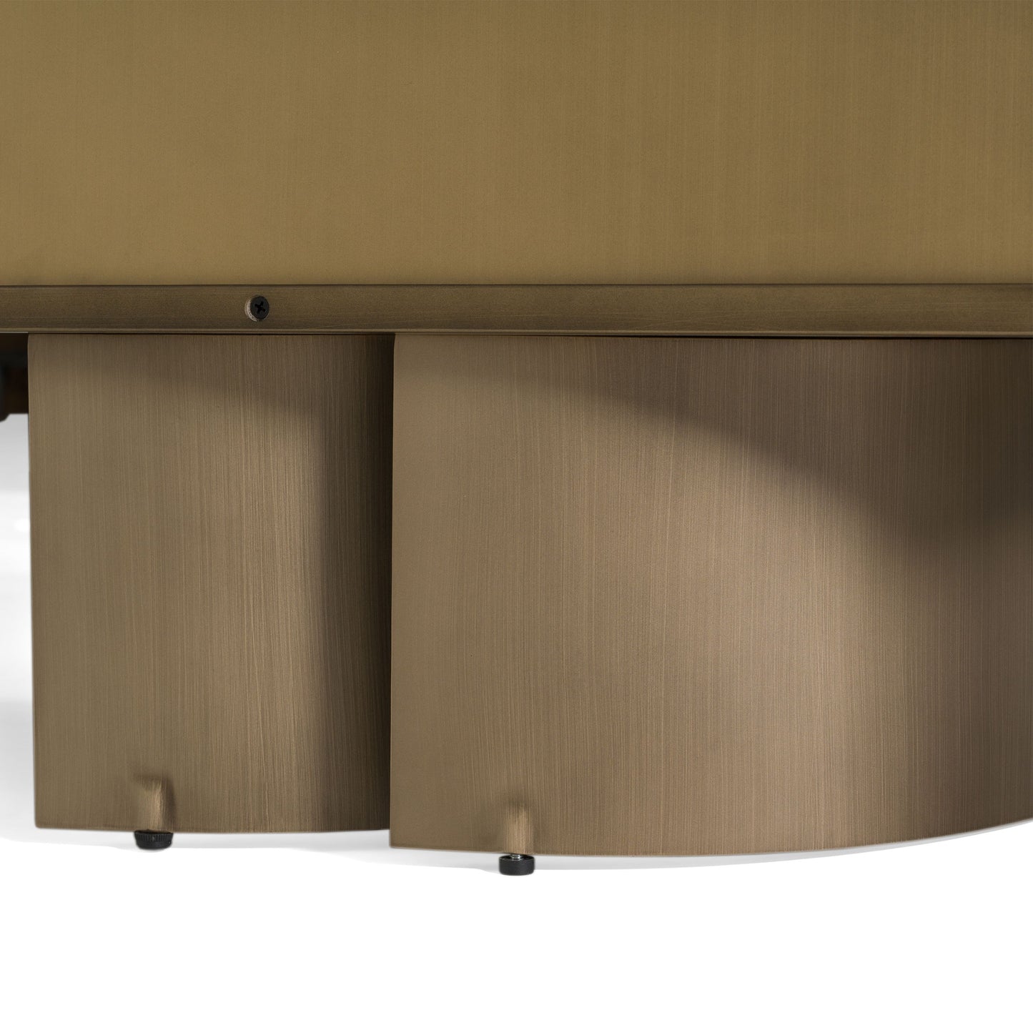 Kiefer Buffet β Faux Travertine Ceramic Top with Bronze Base