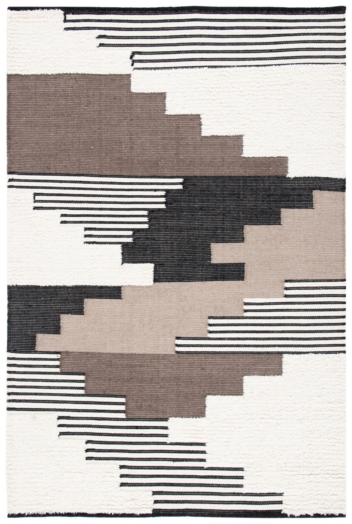 Kenya Hand Woven Wool and Cotton Rug - Stylish and Durable Area Rug for Modern Homes