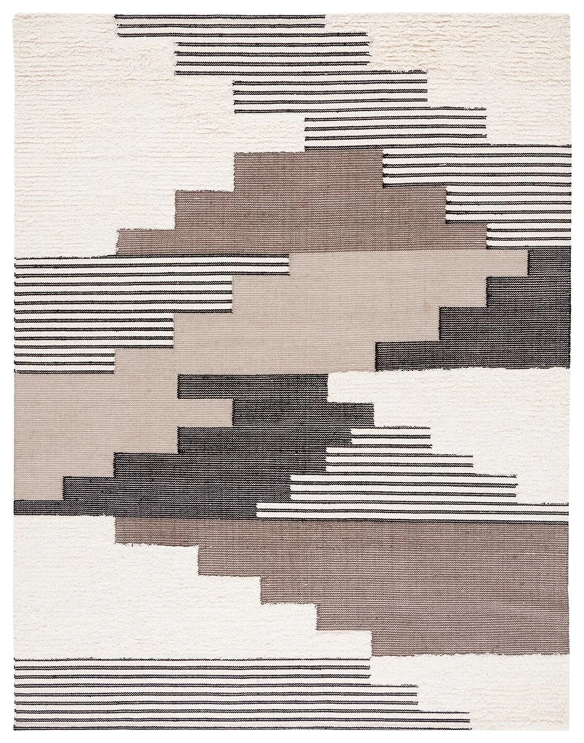 Kenya Hand Woven Wool and Cotton Rug - Stylish and Durable Area Rug for Modern Homes