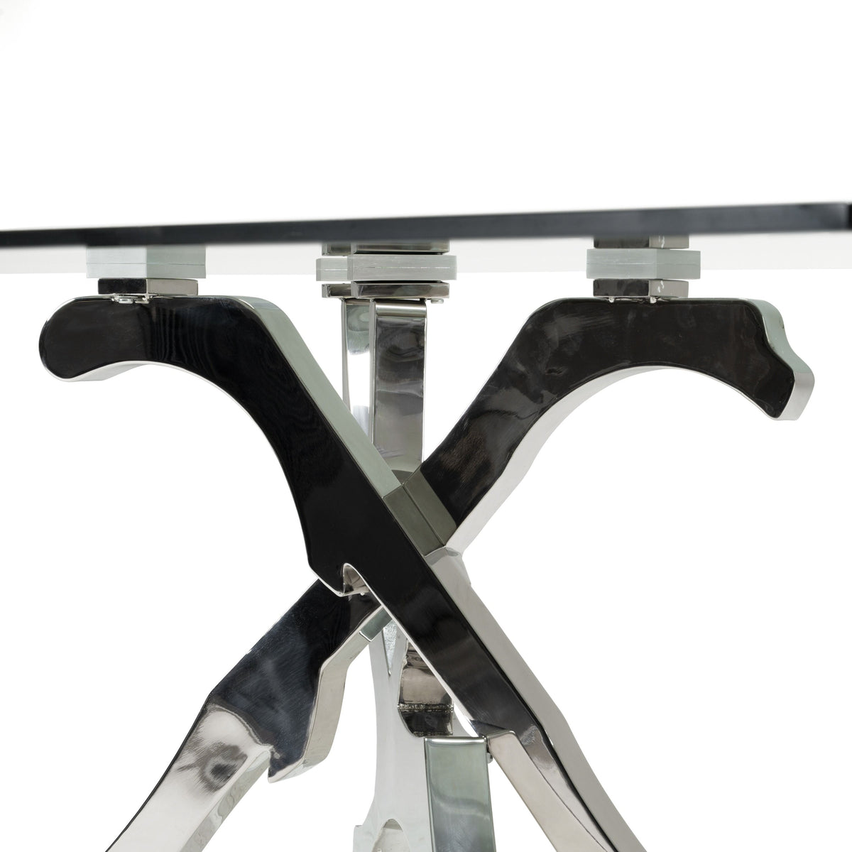 Legend Glass and Stainless Steel Dining Table