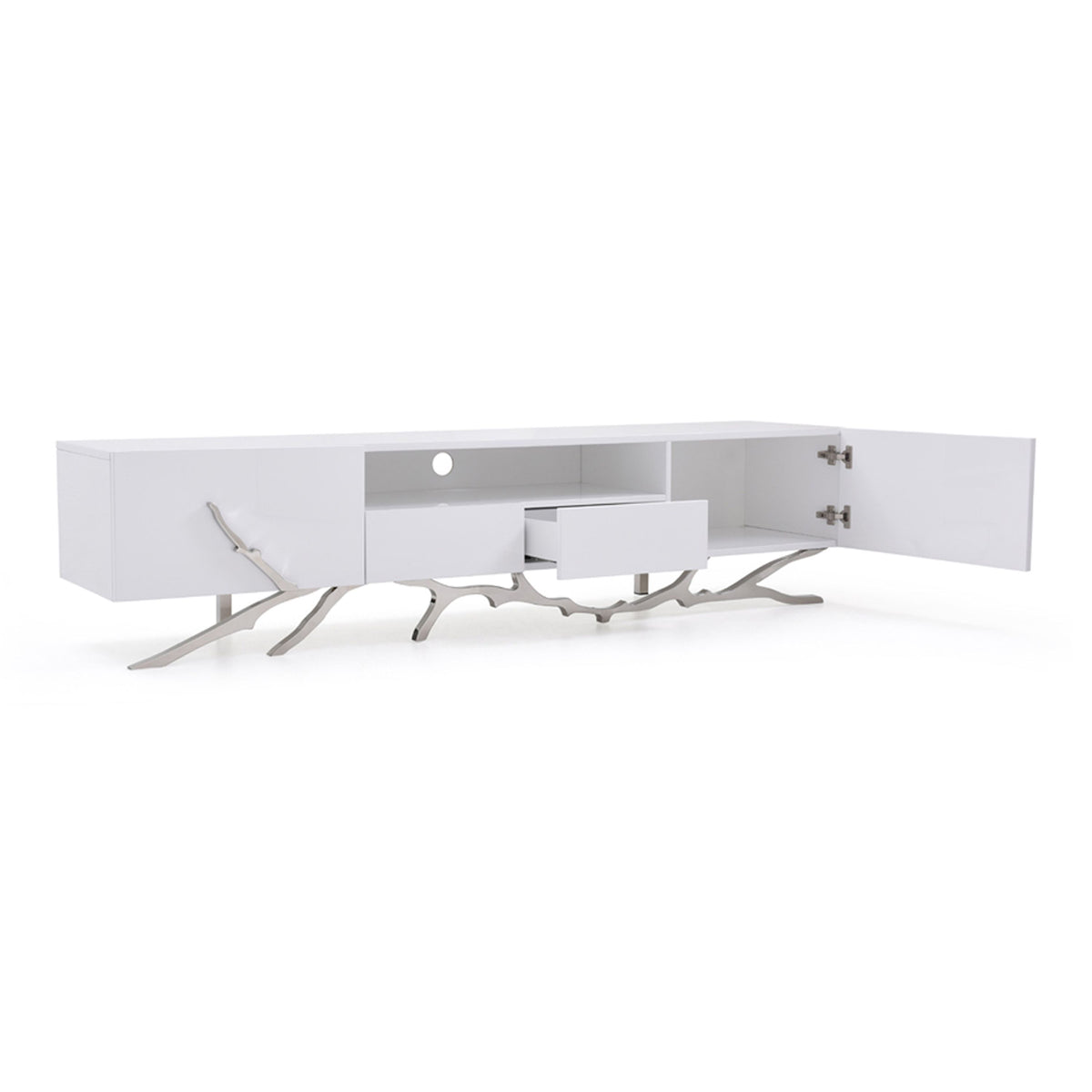 Legend White TV Stand