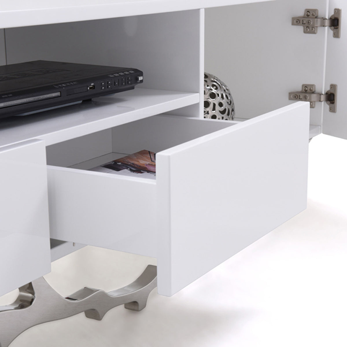 Legend White TV Stand