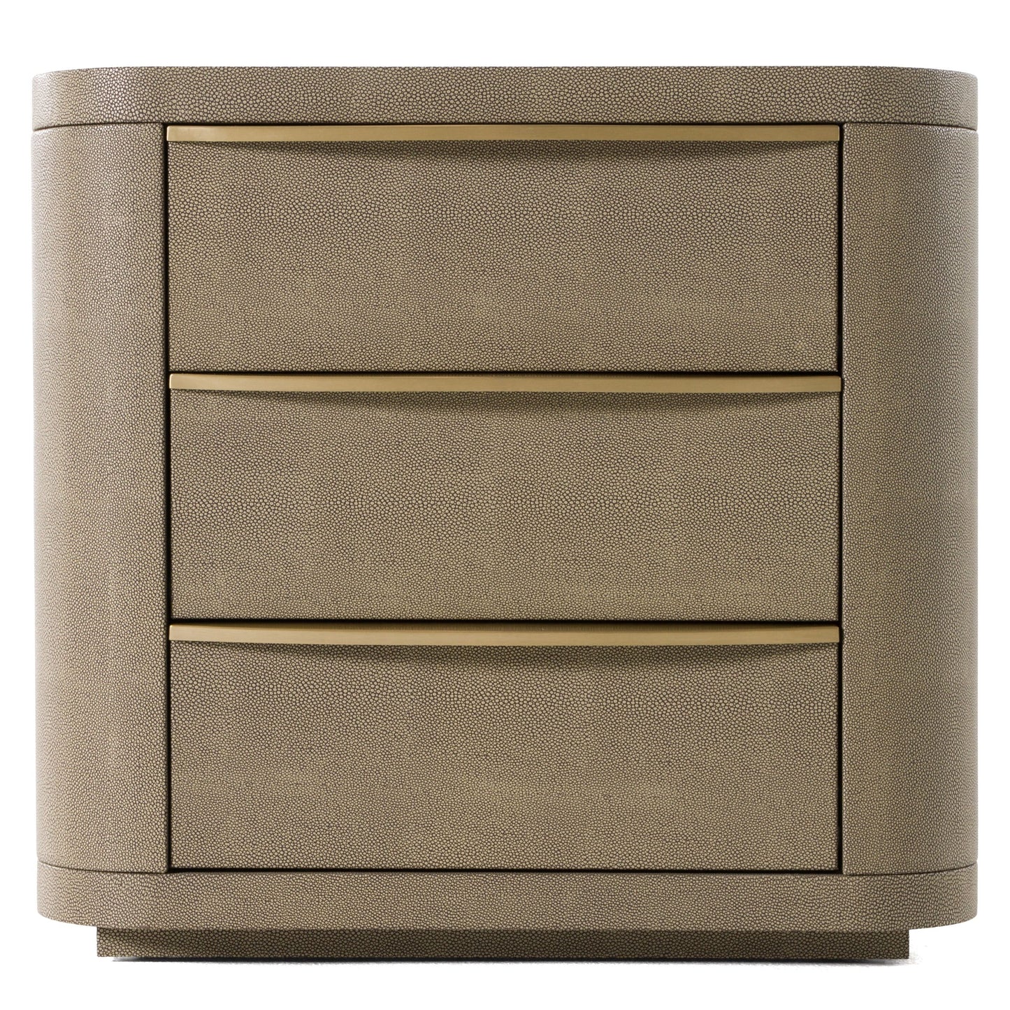 Modrest Lois Modern Beige Shagreen Brass Nightstand A Luxurious Blend of Contemporary Design and Sophisticated Elegance for Stylish Living Spaces