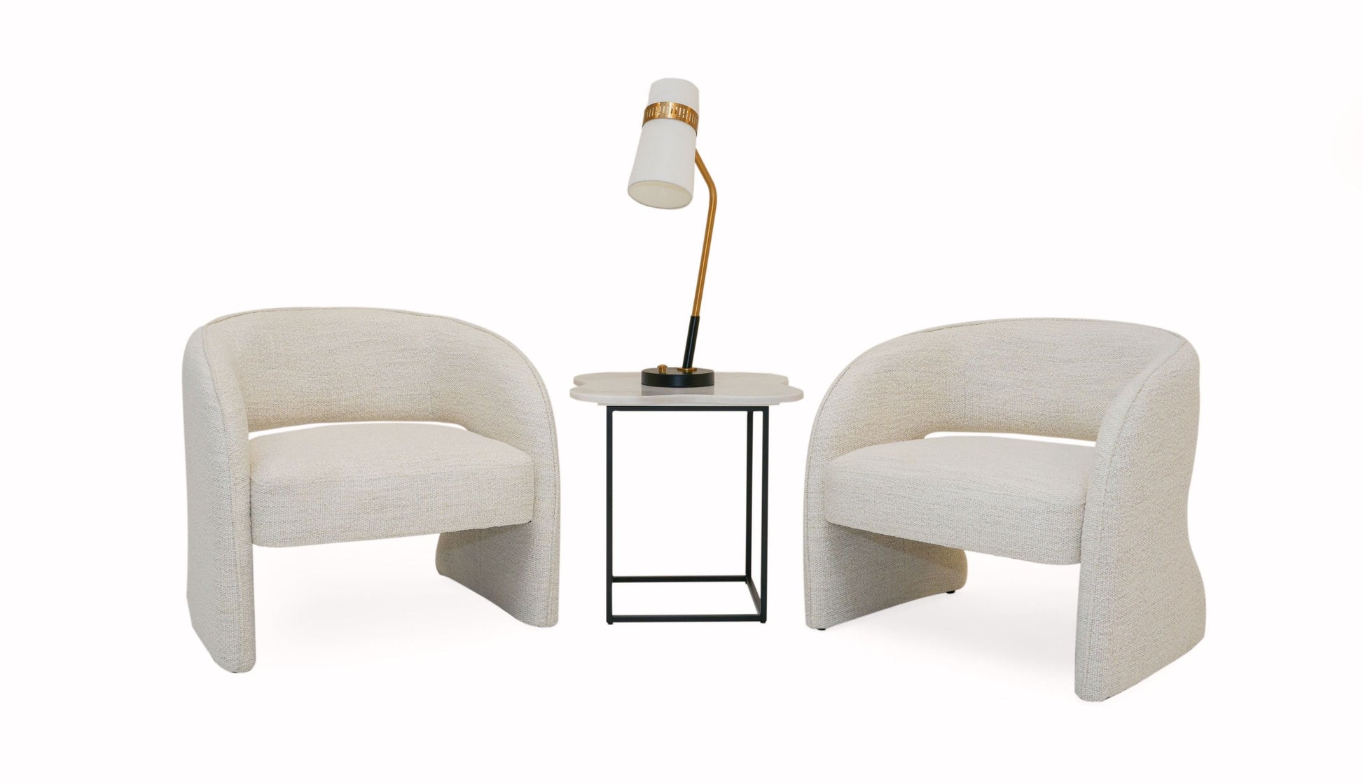 Modrest Luby - Modern Cream Fabric Accent Chair - Stylish Design Furniture