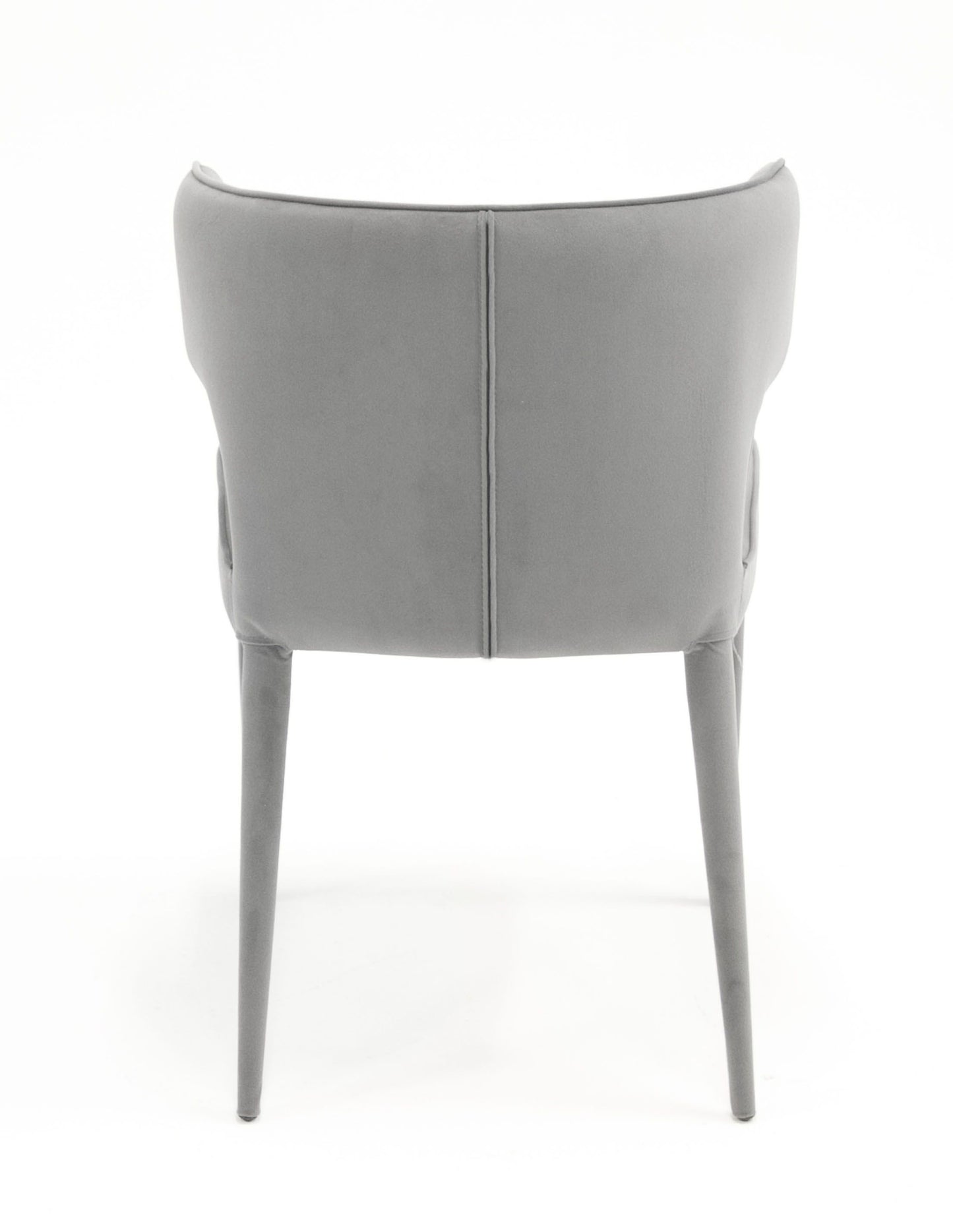 Modrest Lucero - Modern Grey Velvet Arm Dining Chair