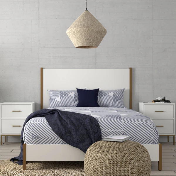 Madelyn White Two Drawer Nightstand - Sleek Design with Practical Storage