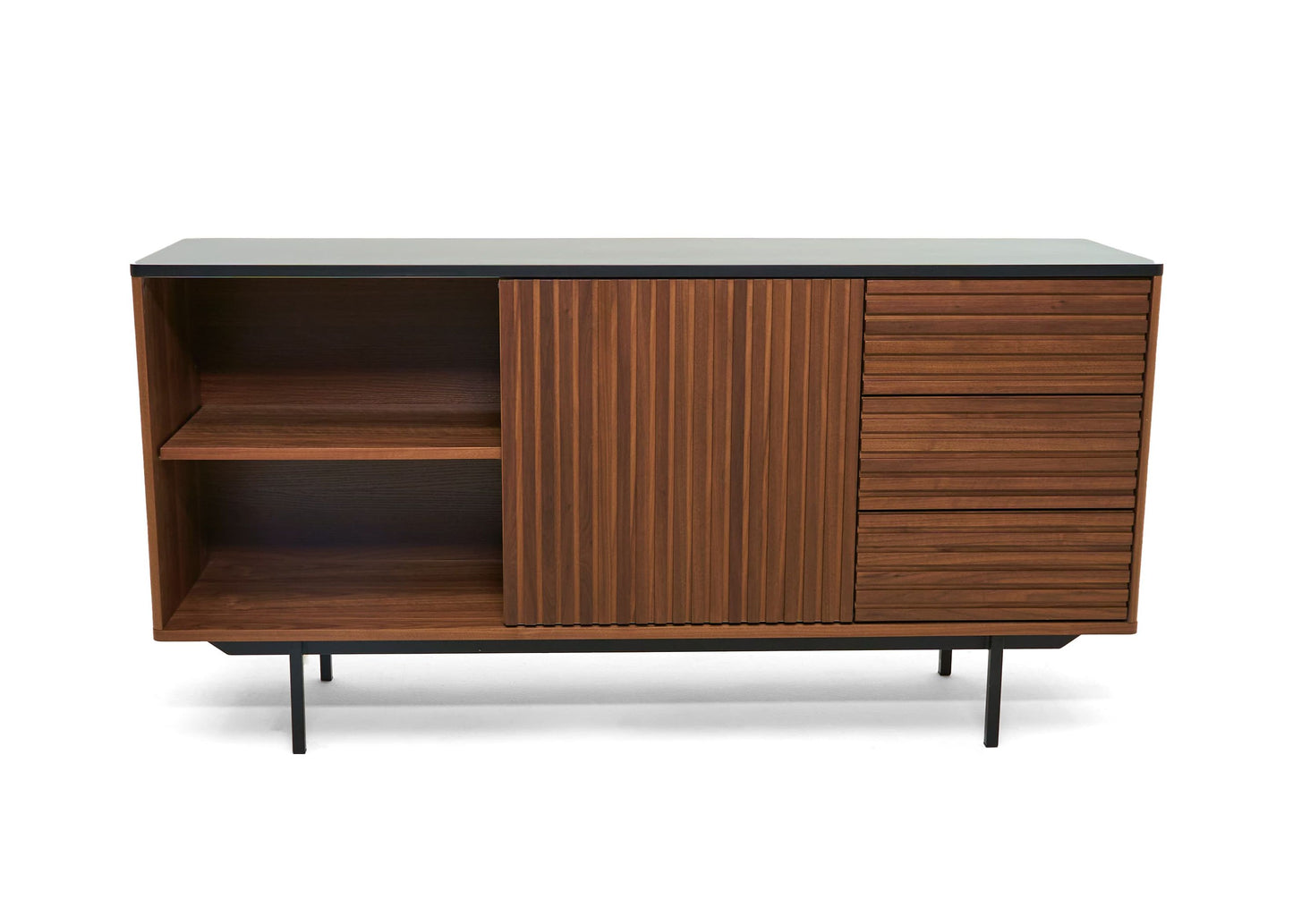 Modrest Maggie - Modern Walnut and Grey Buffet
