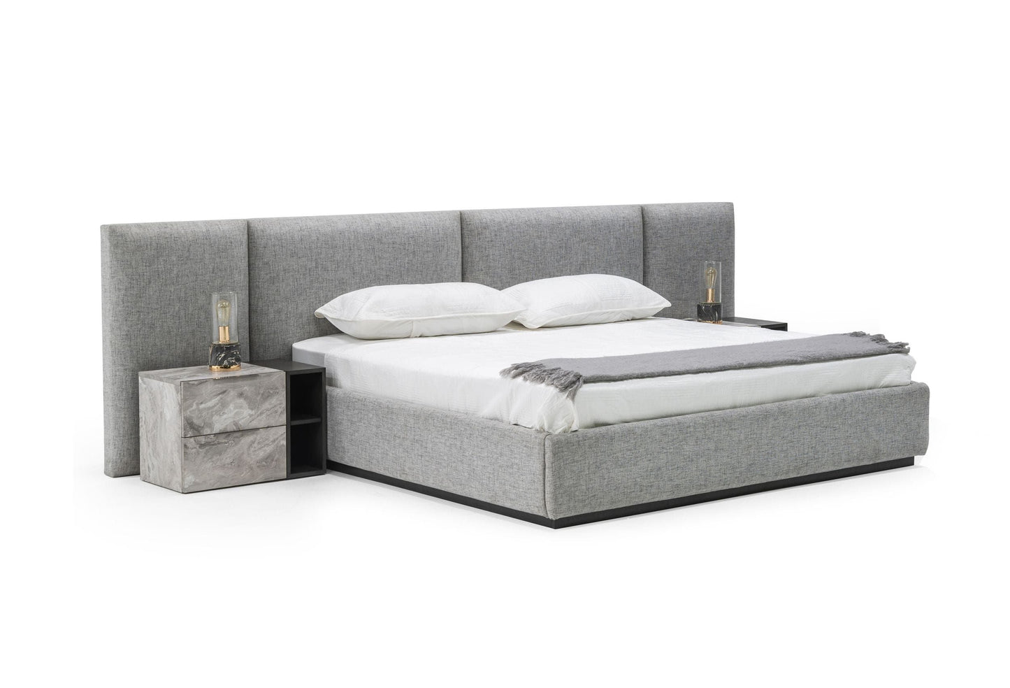 Nova Domus Maranello - Modern Grey Wash & Faux Marble Chest