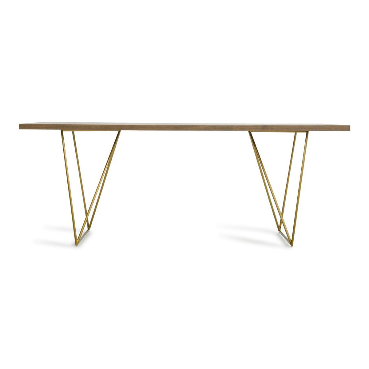 Marcia Tobacco and Antique Brass Dining Table