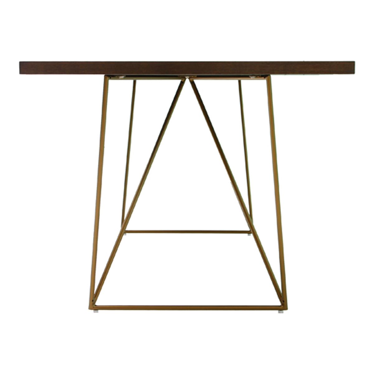 Marcia Tobacco and Antique Brass Dining Table