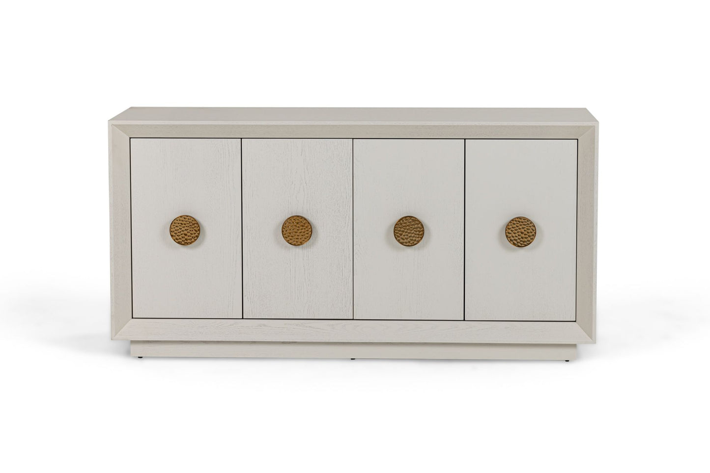 Modrest Marjorie Modern Cream and Brushed Gold Buffet for Stylish and Elegant Dining Room Storage