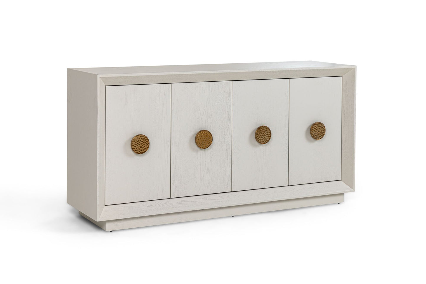 Modrest Marjorie Modern Cream and Brushed Gold Buffet for Stylish and Elegant Dining Room Storage