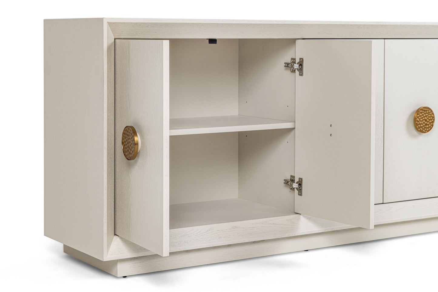 Modrest Marjorie Modern Cream and Brushed Gold Buffet for Stylish and Elegant Dining Room Storage