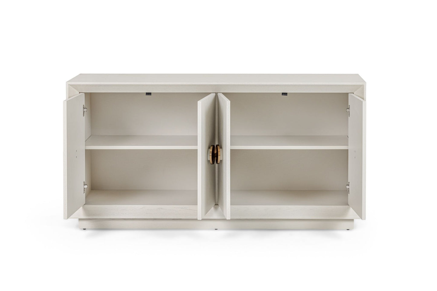 Modrest Marjorie Modern Cream and Brushed Gold Buffet for Stylish and Elegant Dining Room Storage