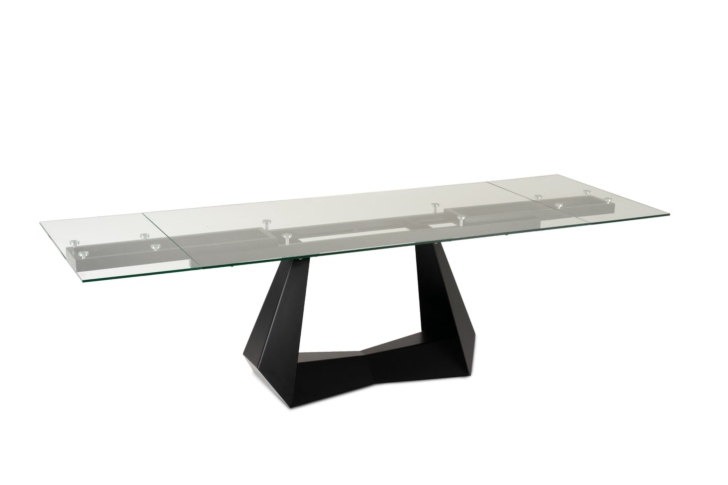 Modrest Maroney Extendable Dining Table β Modern Black and Glass Design (70.5ββ106β Length)