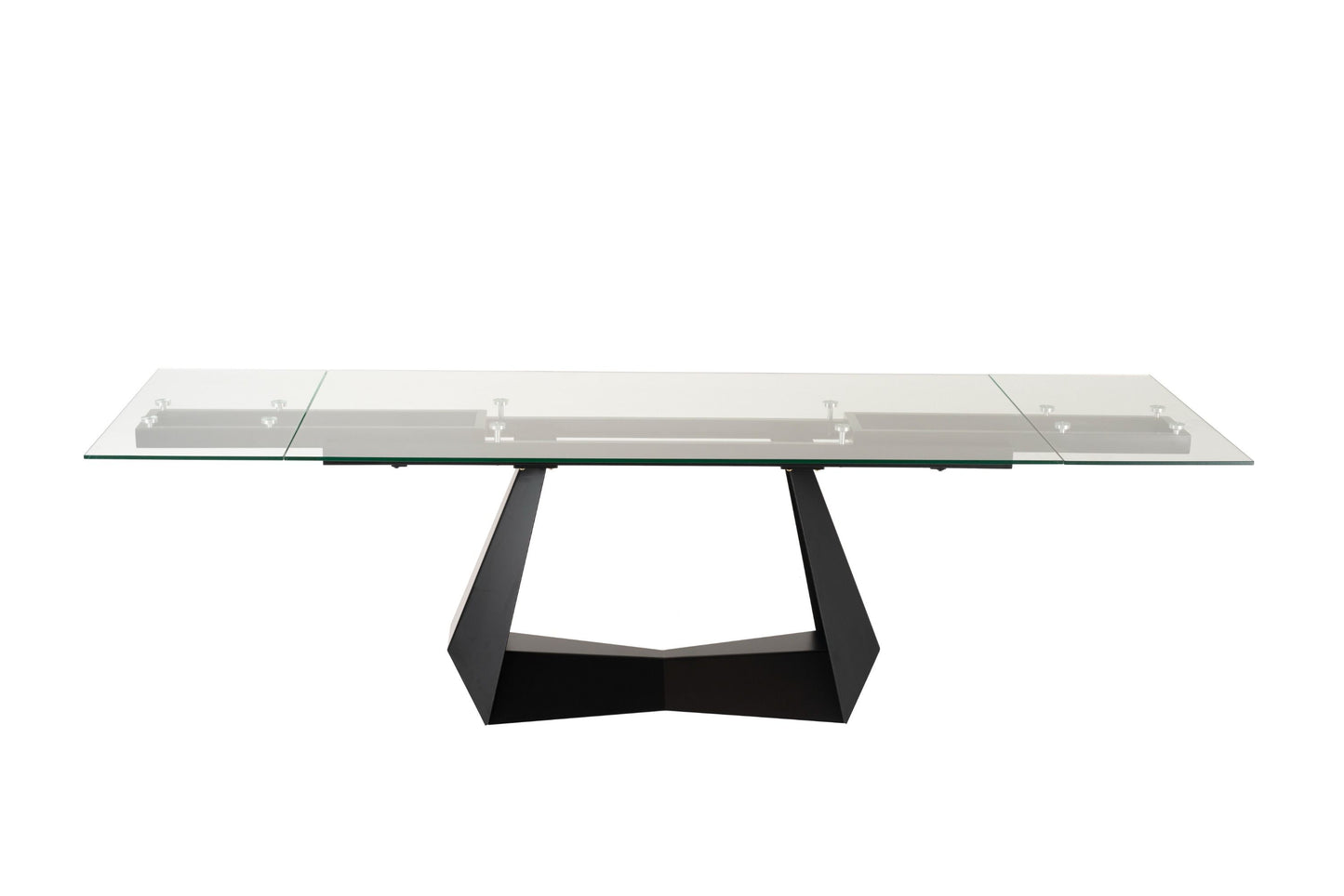 Modrest Maroney Extendable Dining Table β Modern Black and Glass Design (70.5ββ106β Length)