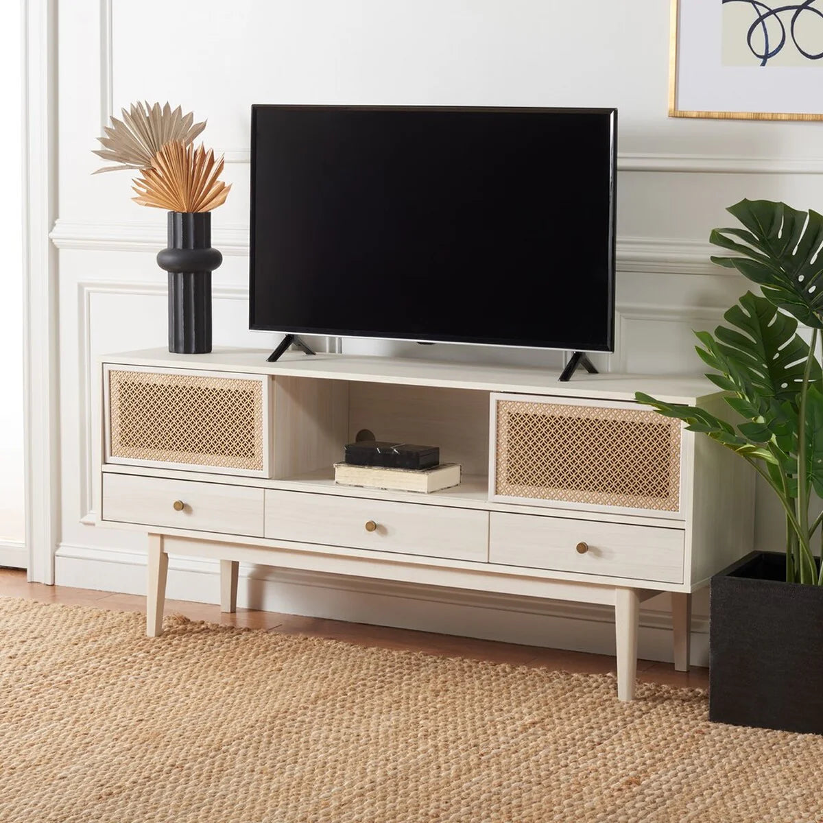Ceu 3 Drawer 1 Shelf Media Stand - Stylish TV Console with Ample Storage