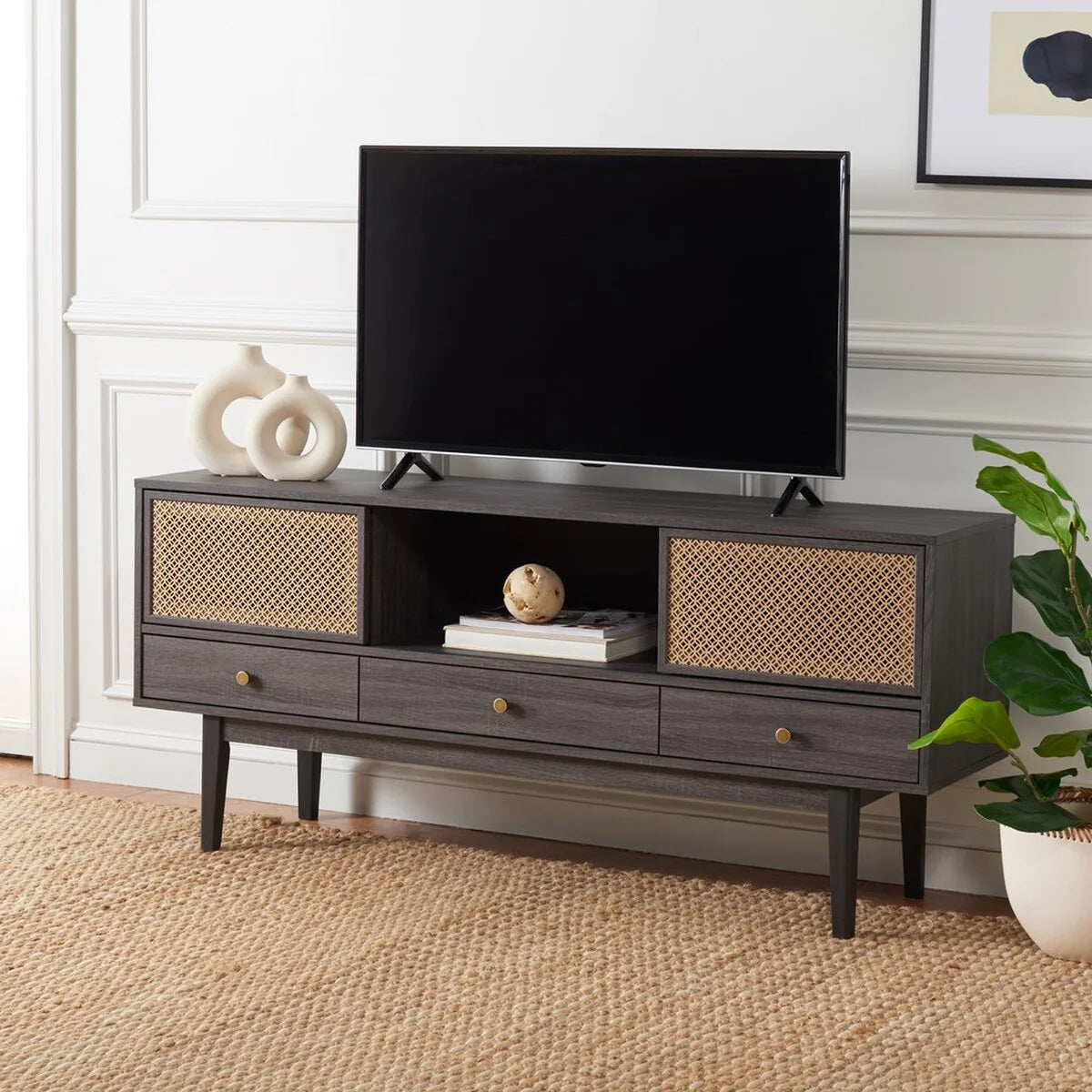Ceu 3 Drawer 1 Shelf Media Stand - Stylish TV Console with Ample Storage