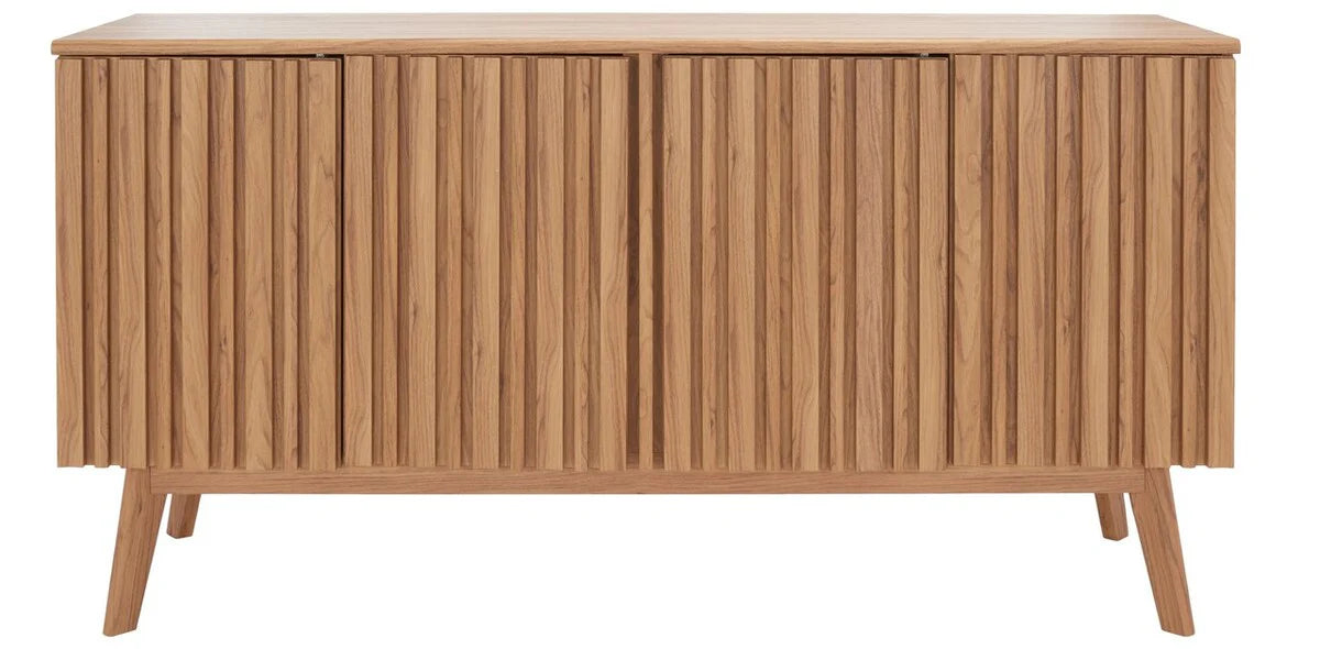Helena 4 Door 4 Shelf Media Stand - Modern TV Console with Ample Storage