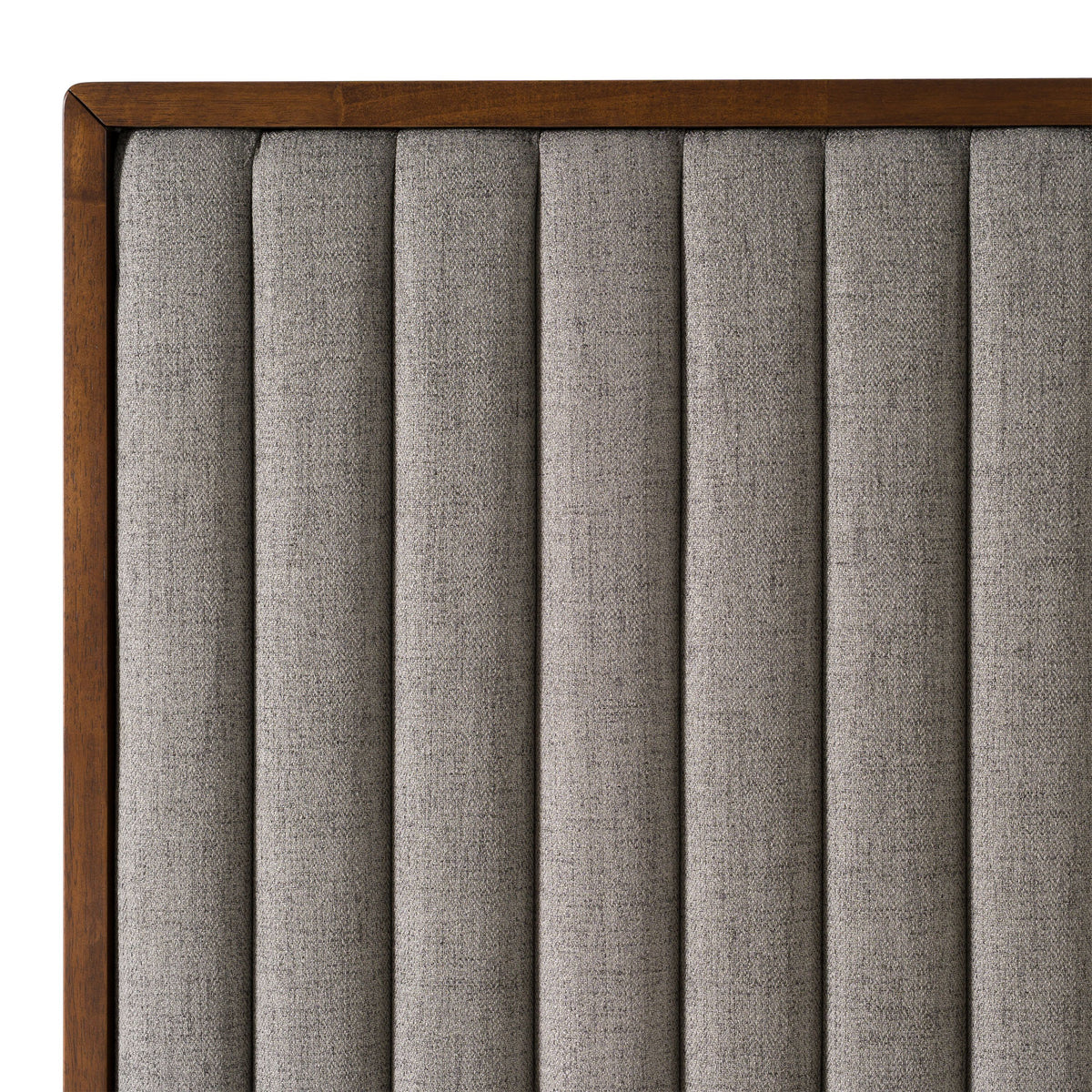 Metcalf Mid-Century Walnut and Grey Platform Bed