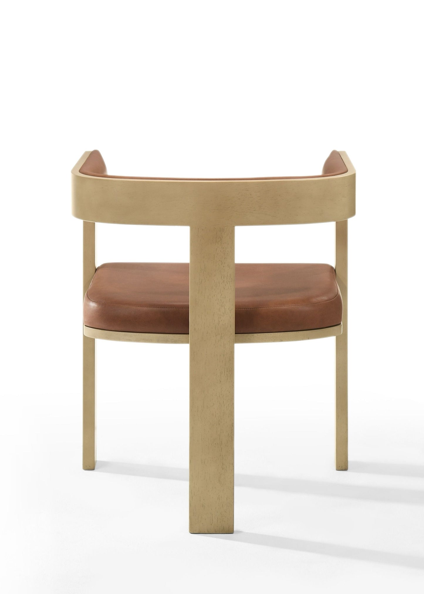 Nova Domus Oshana - Modern Rust Leatherette + White Oak Dining Chair