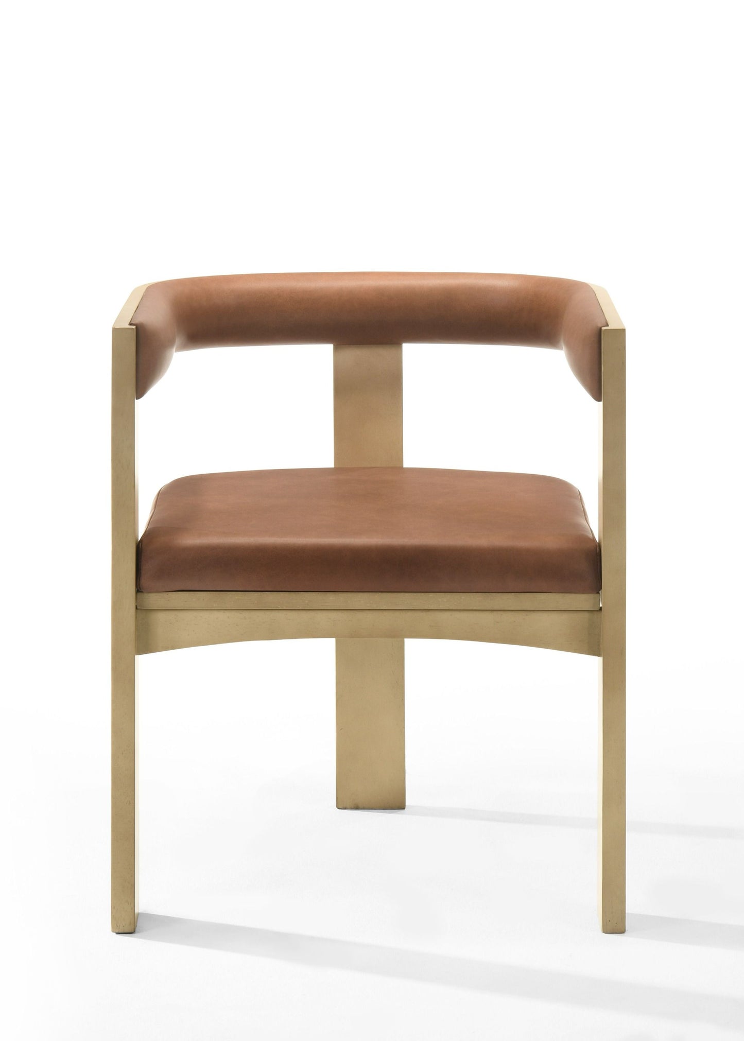 Nova Domus Oshana - Modern Rust Leatherette + White Oak Dining Chair