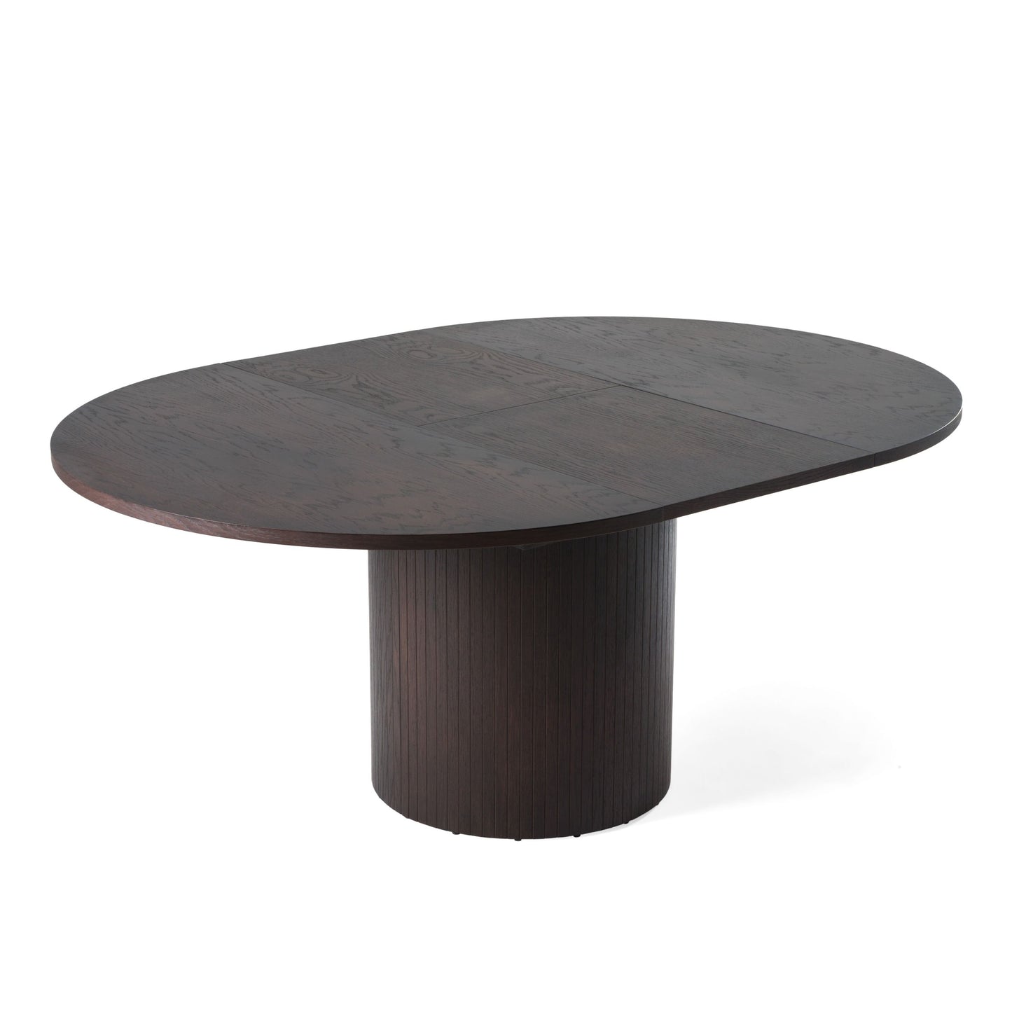Modrest Miami Modern Brown Round Dining Table with Extension Sleek Contemporary Design with Versatile Functionality for Stylish Dining Spaces